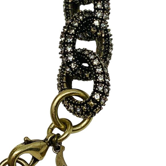 Banana Republic Woman's Gold Tone Black Chain Link Bracelet 8.5 Inch - Picture 6 of 9